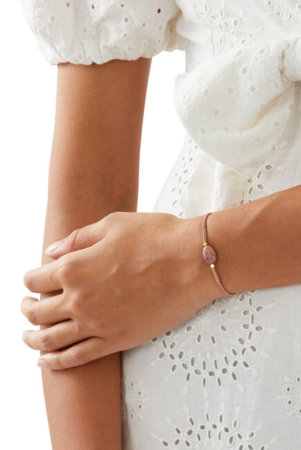 Chumani Stone Bracelet:Pink :One Size